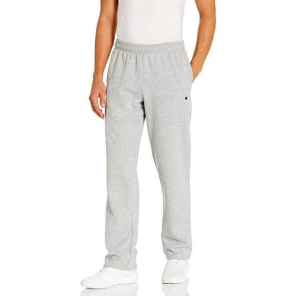 Champion Men's Powerblend Fleece Open Bottom Pant | S | Oxford Grey - Picture 1 of 2